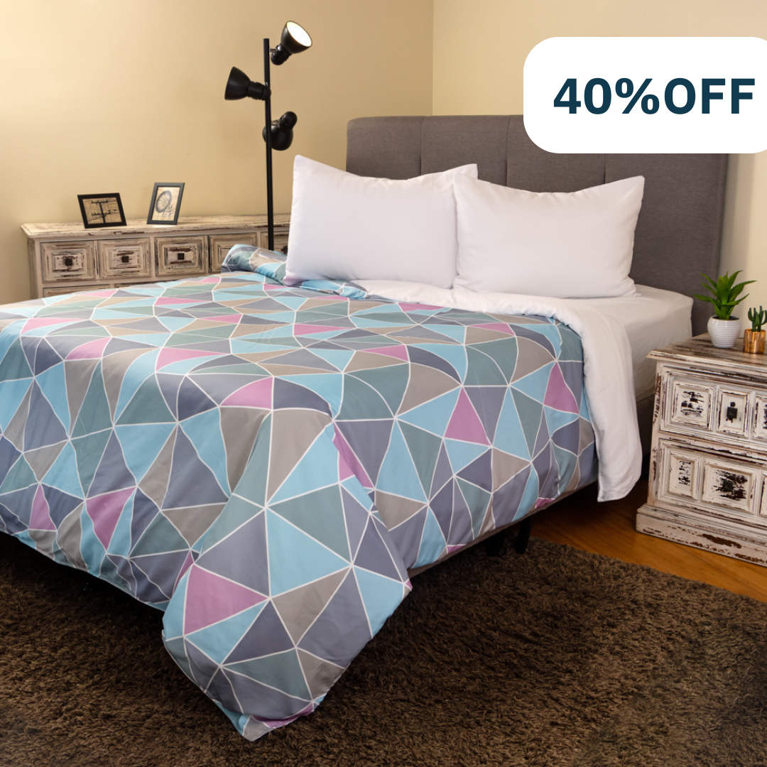 Set Funda de Duvet Cristal 100% poliéster con Fundas de Almohada CONDESSA