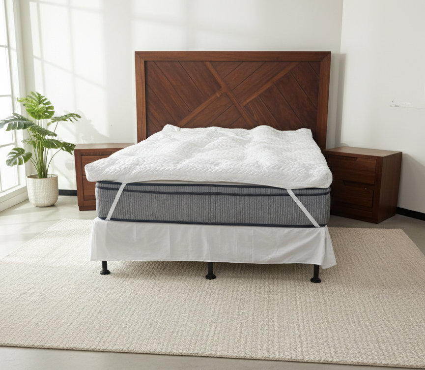 Pillow top de poliéster, 100% hipoalergénico 50% OFF