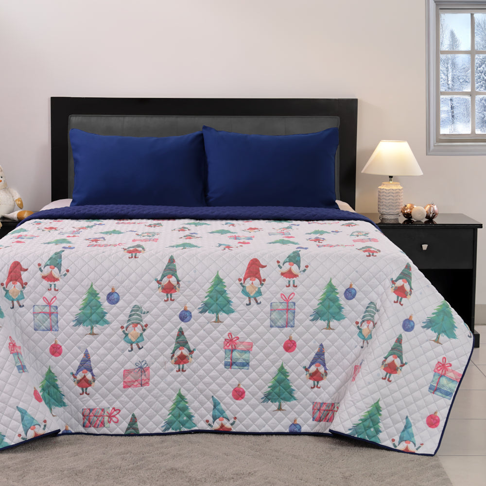 Cubrecamas navideños pinsonic, hipoalergénico/ Cojín decorativo GRATIS