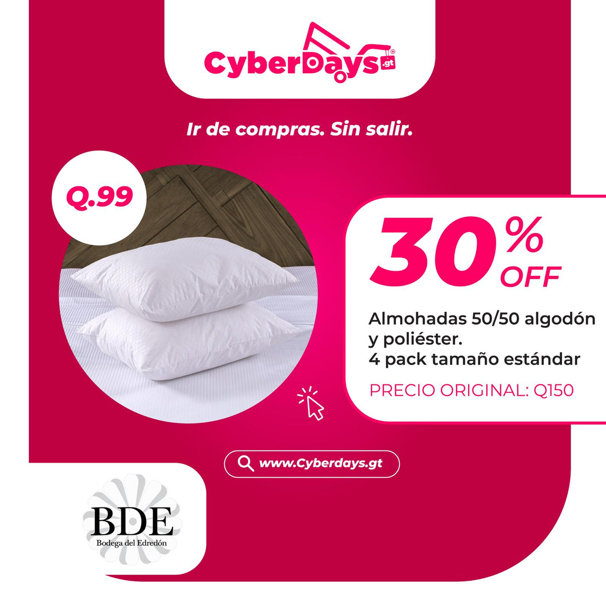 ALMOHADAS BLANCAS 50*66cm 50% Algodón / 50% Poliéster